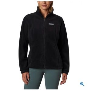 Columbia brand black XL collar full zipper fleece jacket brand new with tags